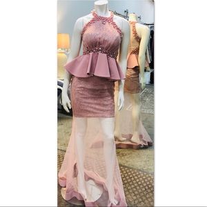 Long dress with necklace